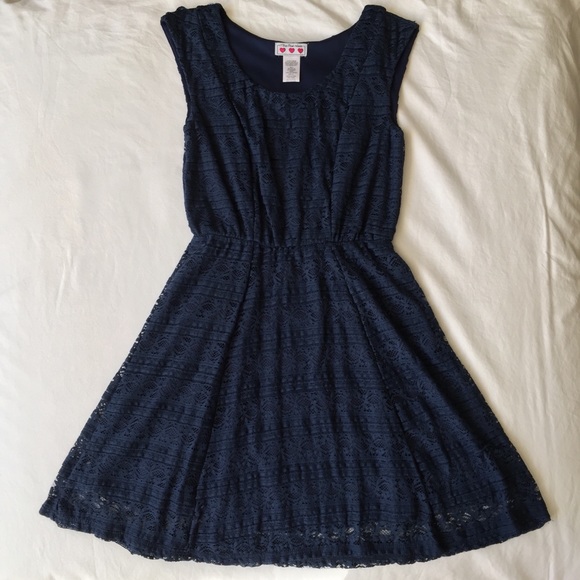 Three Pink Hearts Lace Dress - Picture 1 of 5